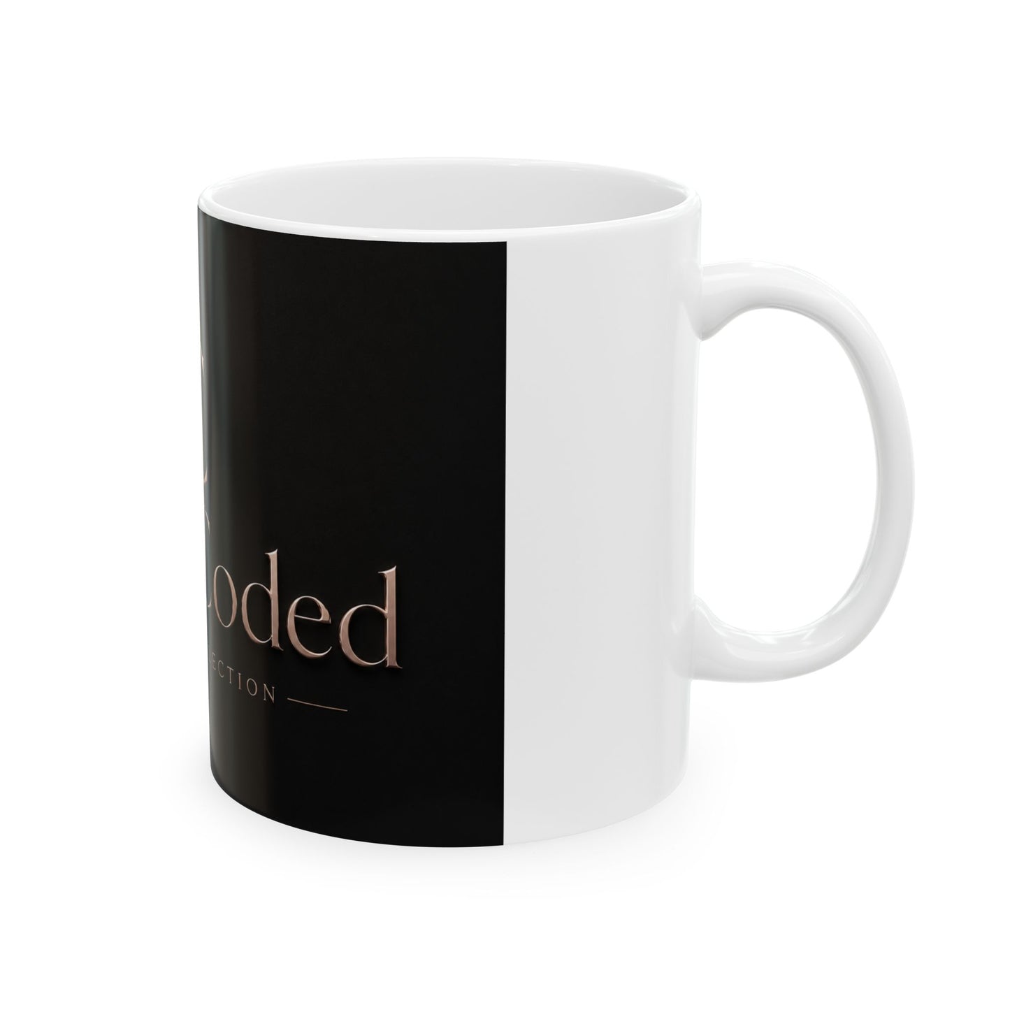 CozyCoder Luxury Collection Mug — Black Logo Ceramic Coffee Cup (11oz & 15oz)