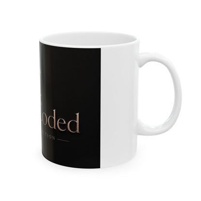 CozyCoder Luxury Collection Mug — Black Logo Ceramic Coffee Cup (11oz & 15oz)