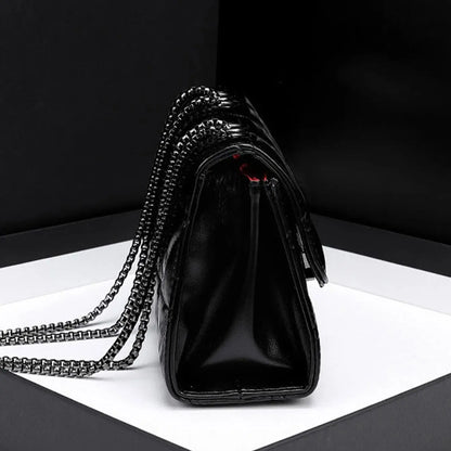 Lingge bag, chain bag, single shoulder bag, diagonal cross style crossbody bag for women