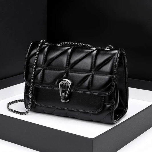 Lingge bag, chain bag, single shoulder bag, diagonal cross style crossbody bag for women